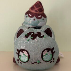 Aphmau MeeMeows 6" Exclusive Sparkle Mint Chip Ice Cream Plush - EUC